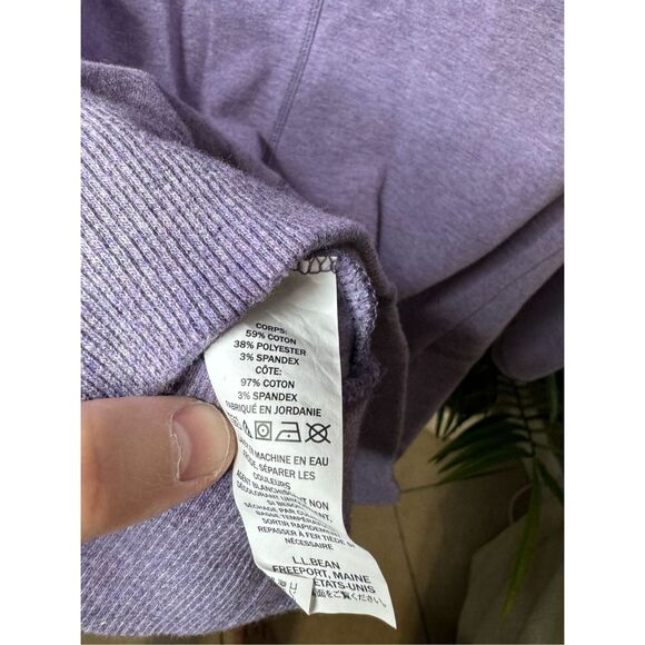 L.L.Bean Women’s Cozy Pullover   Sweatshirt‎ Heather Purple Small - Picture 4 of 7